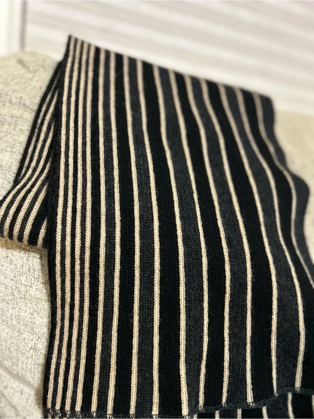 Alfani Mens Wool Scarf Vertical Stripes